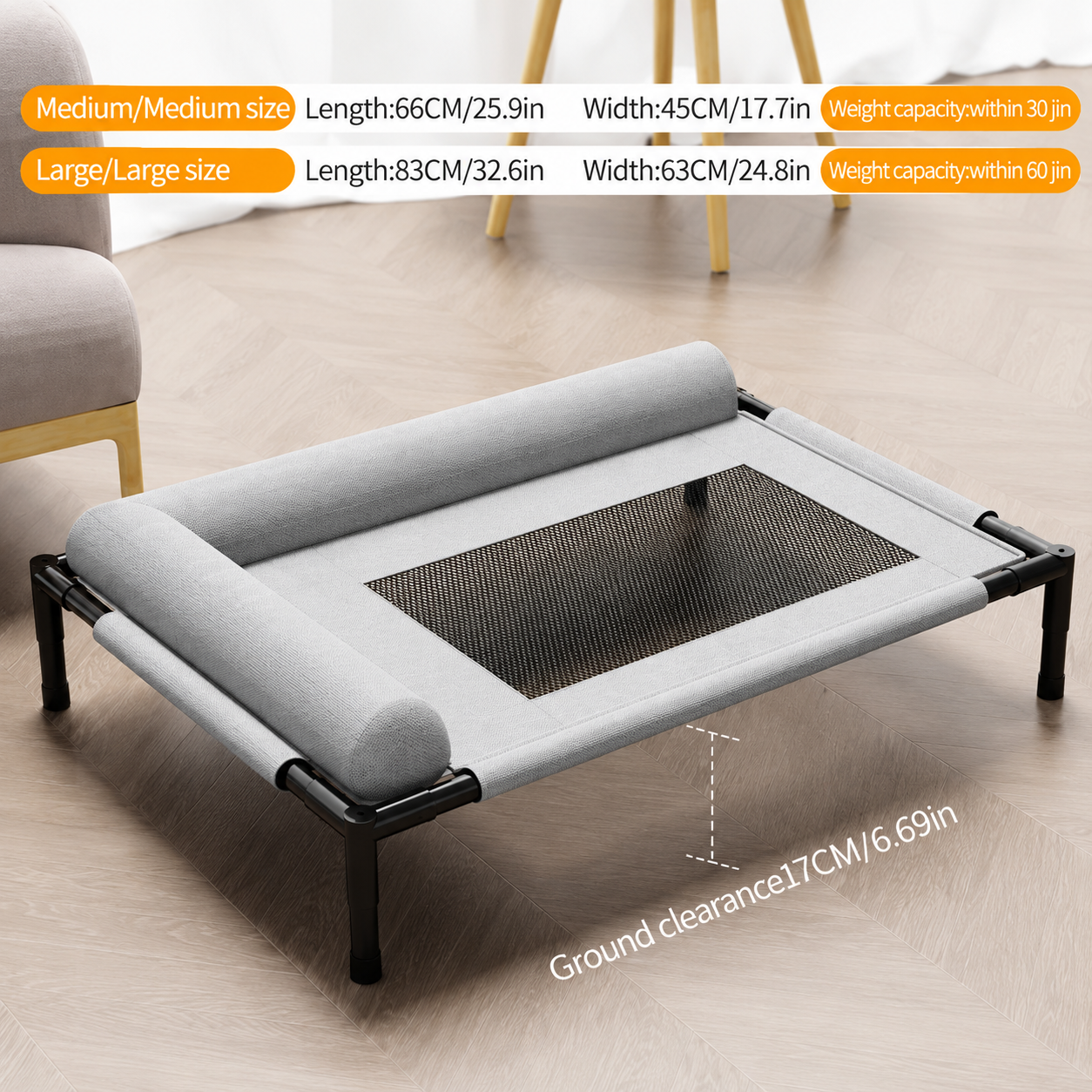 Pawivo™ Elevated Cooling Dog Bed